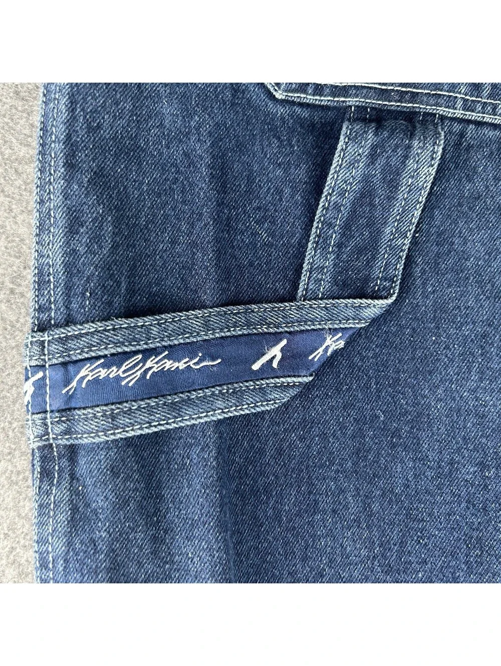Vtg Karl Kani Men's 38x34 Baggy Relaxed Denim Jeans Streetwear Hip Hop Carpenter